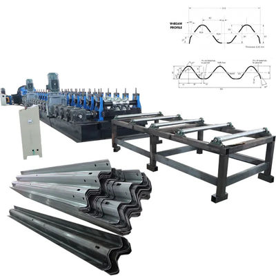 شراء 40# آلة تشكيل حواجز الطرق السريعة 1.0mm ~ 5.0mm Cnc Roll Forming Machine online manufacture